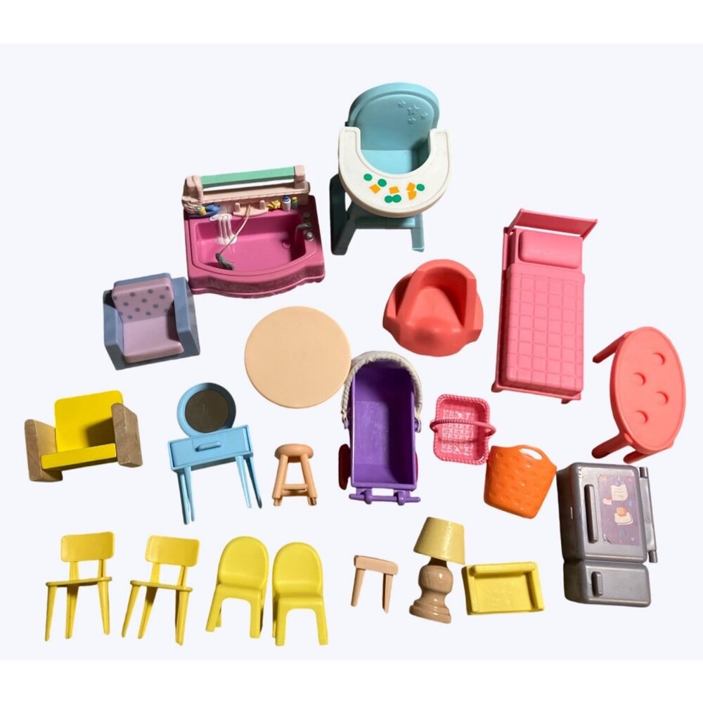 Assorted Dollhouse Furniture Set Custom Lot Various Sizes